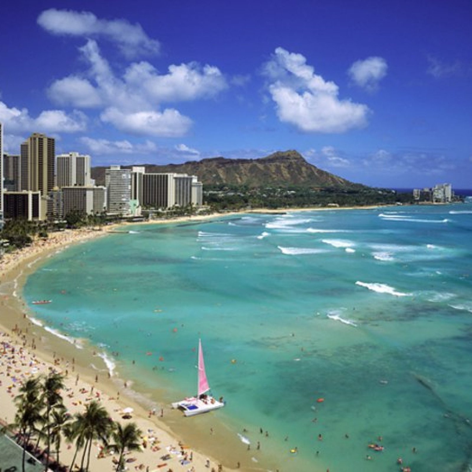 Waikiki Beach and Diamond Head State Monument, Oahu